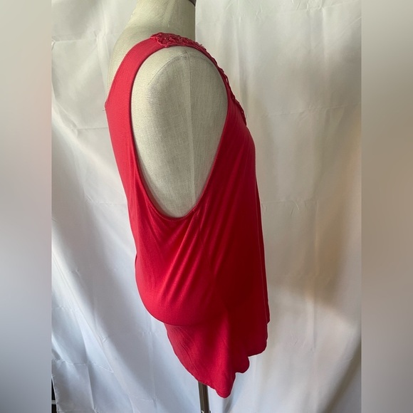 Pink Sleeveless Top with Sequin Detail Womens XL - Picture 3 of 7